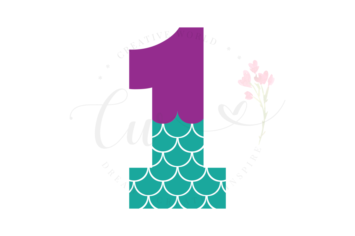 My 1st Birthday Mermaid SVG | Mermaid Birthday Girl svg example image 1