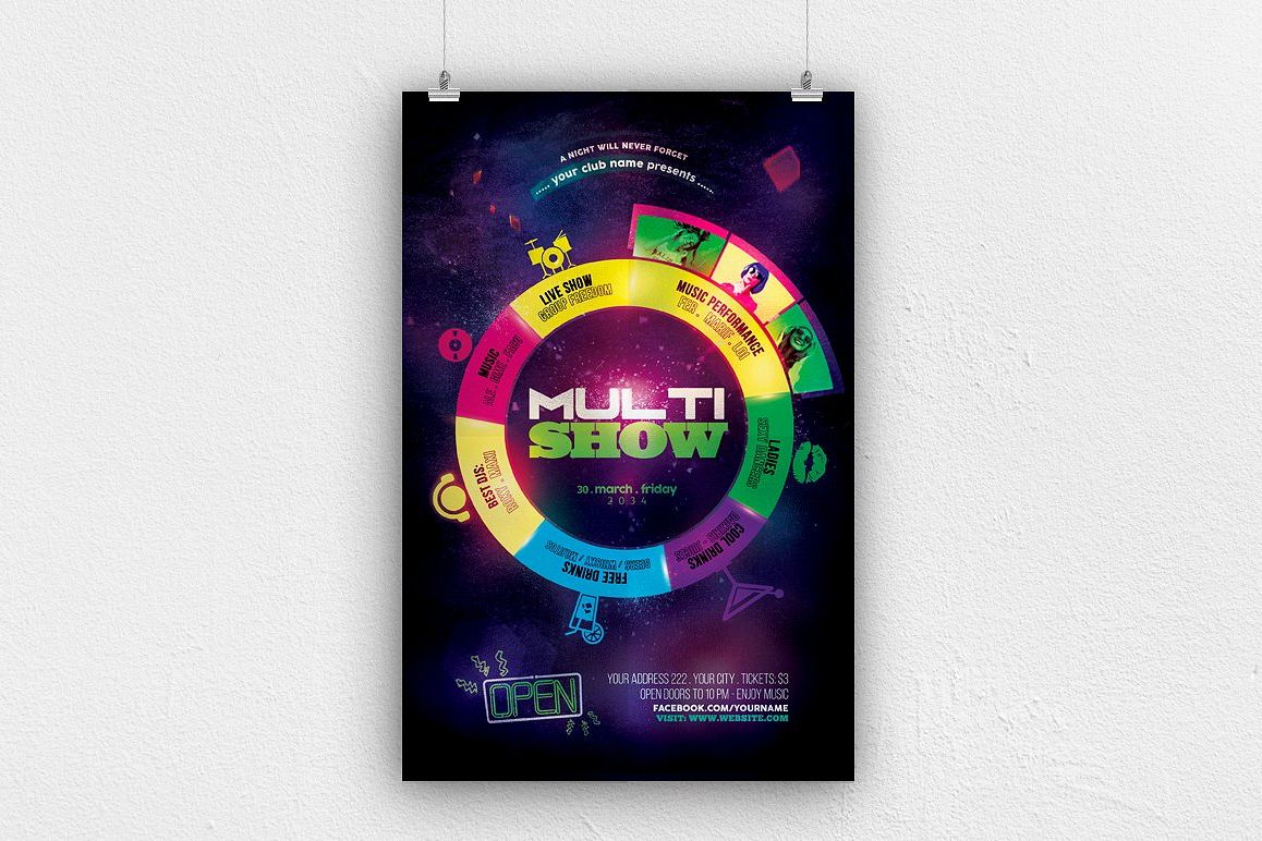 Multi Show Flyer Template example image 1