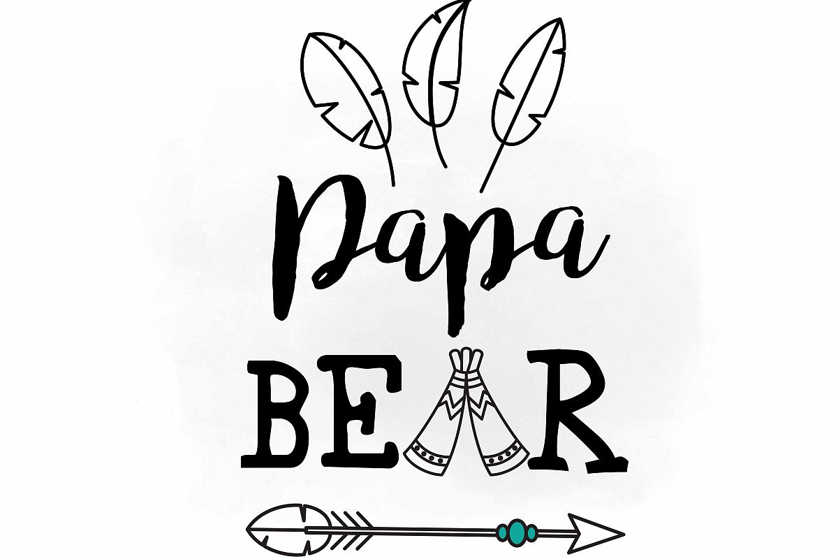 Papa Bear Svg Clipart Digital File Fathers Day Cut Papa Bear Svg Clipart Digital File Fathers Day Cut