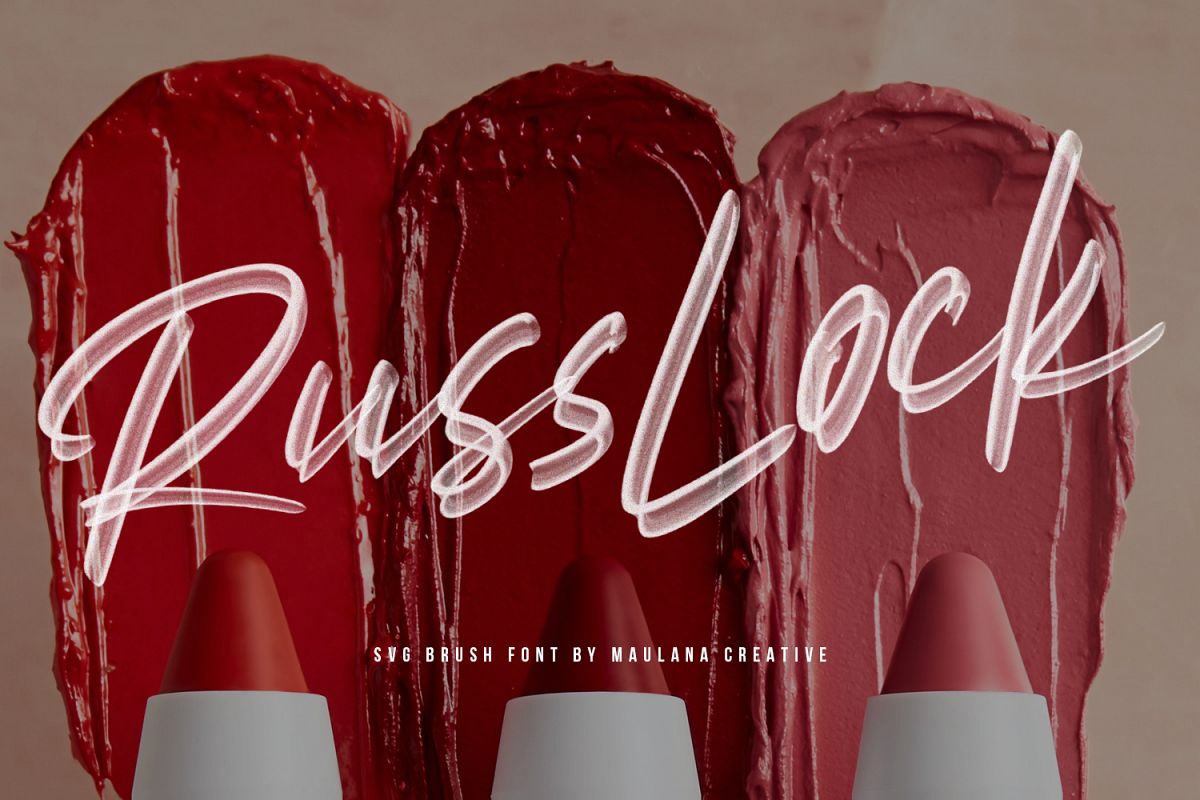 Russlock SVG Brush Font example image 1
