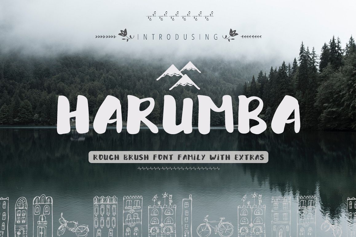 Harumba Brush font example image 1