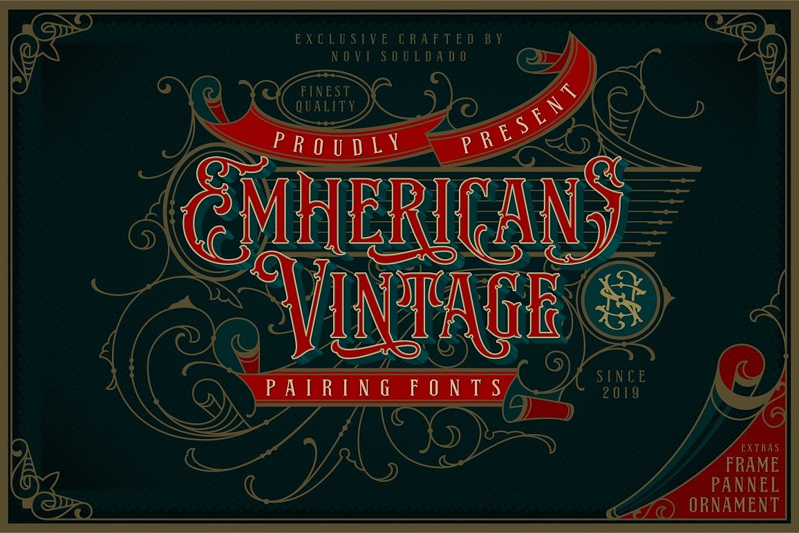 NS Emnhericans Vintage Pairing Fonts example image 1