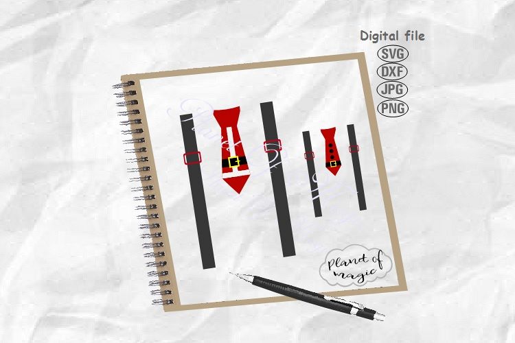 Santa Tie Svg, Christmas Tie Svg,Santa Suspender Svg,Tie svg example image 1