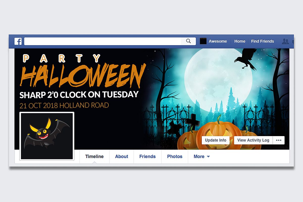 Halloween Horror Night Facebook Timeline Cover example image 1