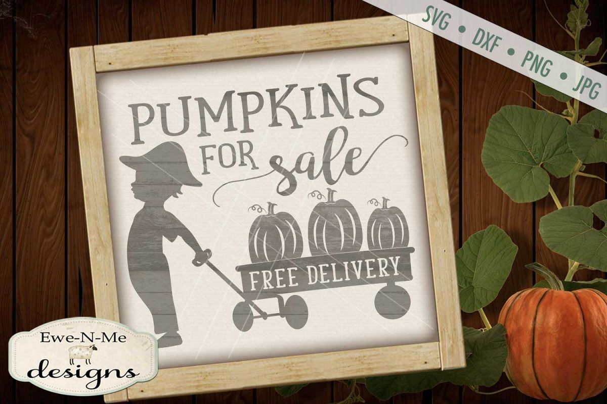 Download Pumpkins for Sale Boy Wagon SVG DXF Files