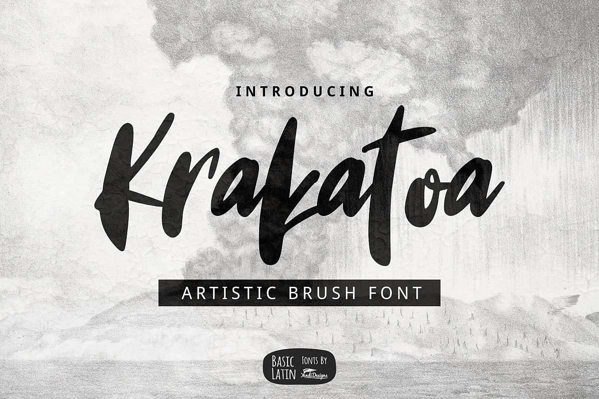Krakatoa Brush Font example image 1