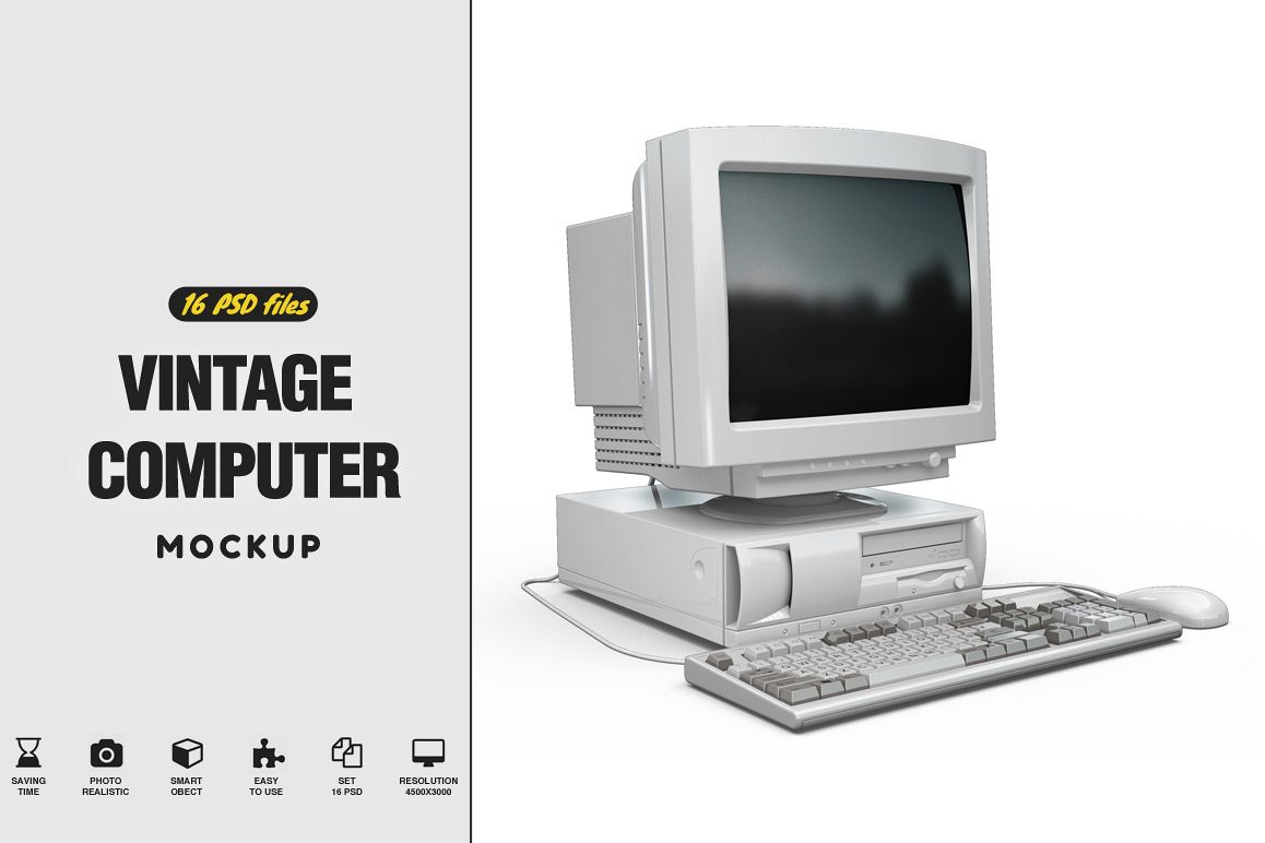 Vintage Computer Mockup example image 1