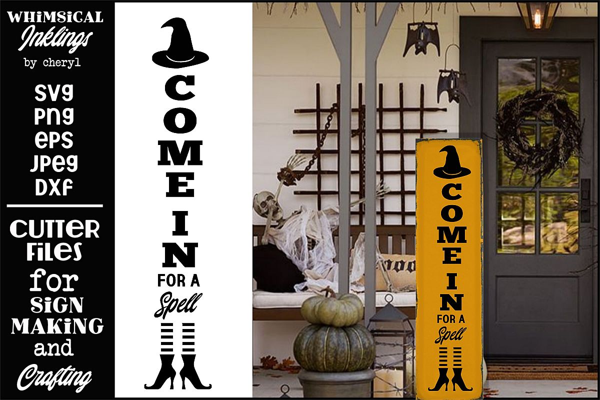 Download Come In For A Spell-Vertical Halloween SVG