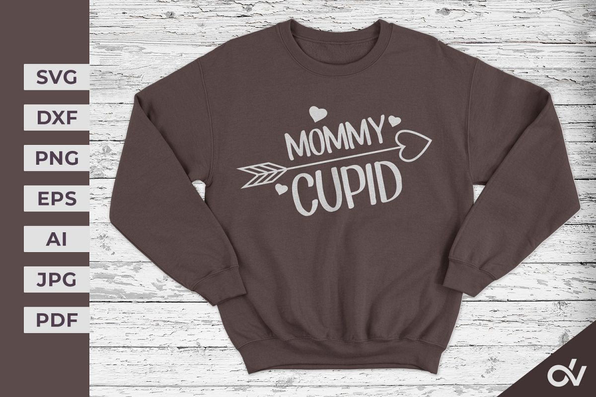Mommy Cupid - Valentines SVG example image 1