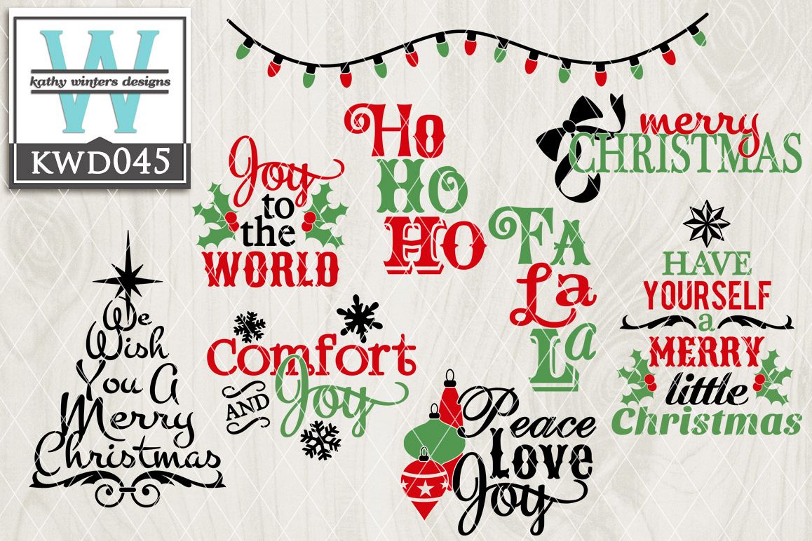 Christmas Cutting File KWD045 example image 1