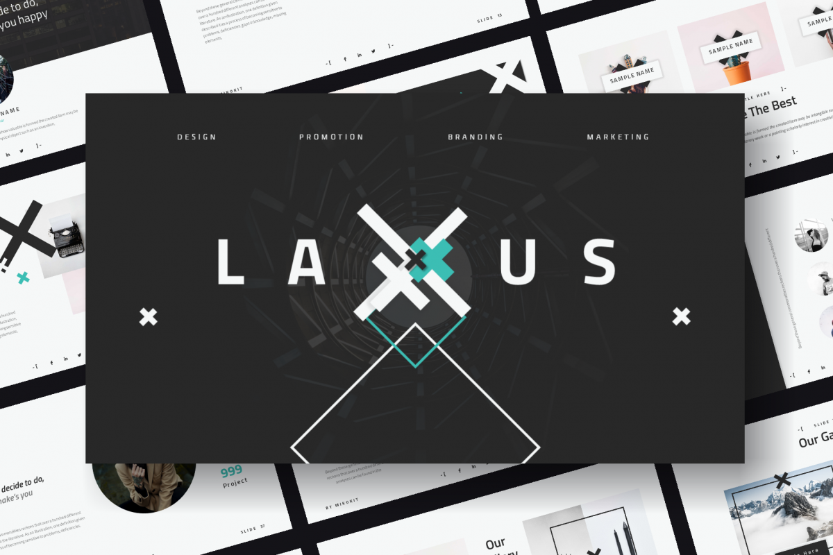 Laxus PowerPoint Template example image 1