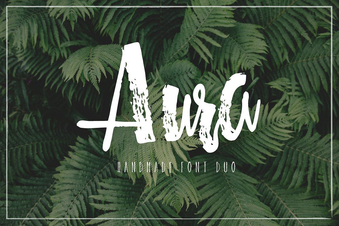 Aura handmade font duo example image 1