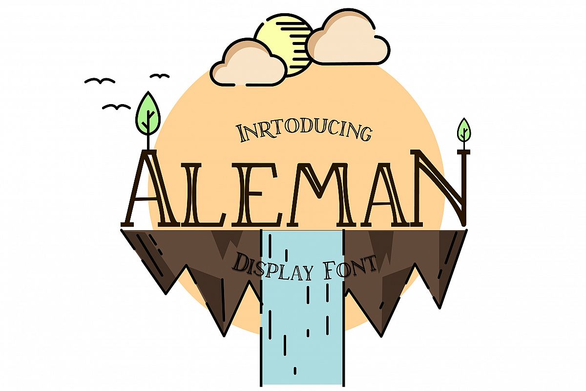 Aleman serif font example image 1