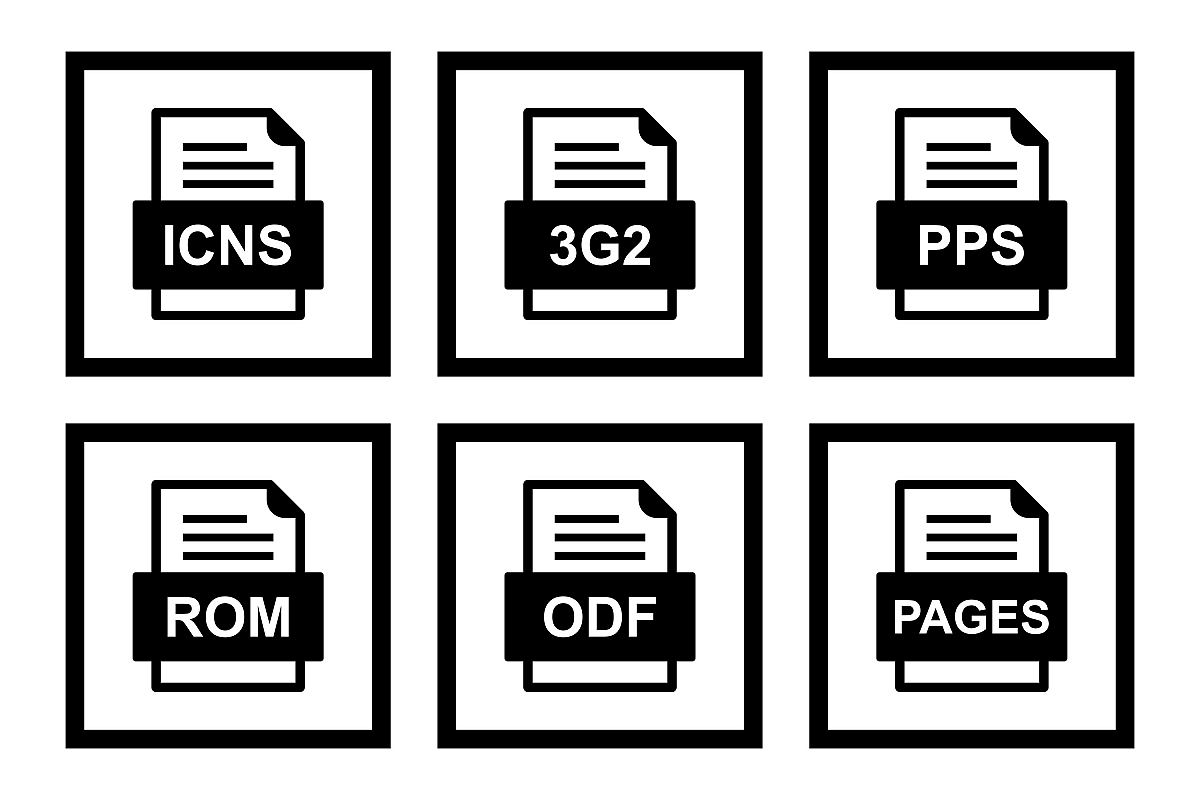 Set Of File Formats Icons example image 1