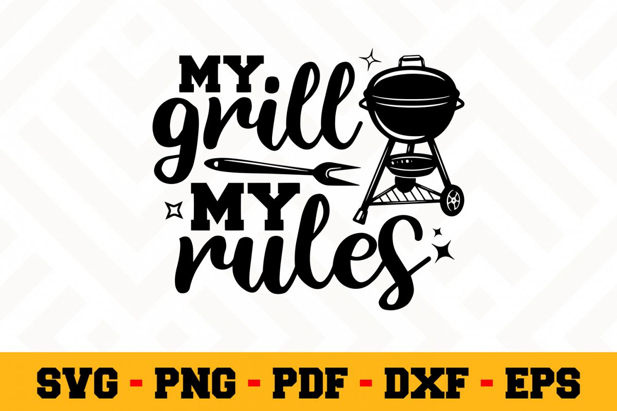 BBQ SVG Design n606 | Barbecue Grill SVG Cut File example image 1