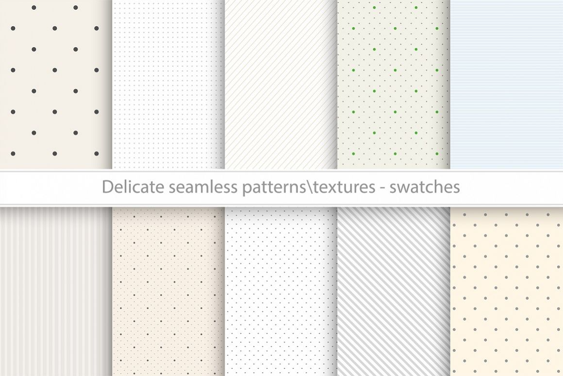 Delicate seamless vector patterns example image 1