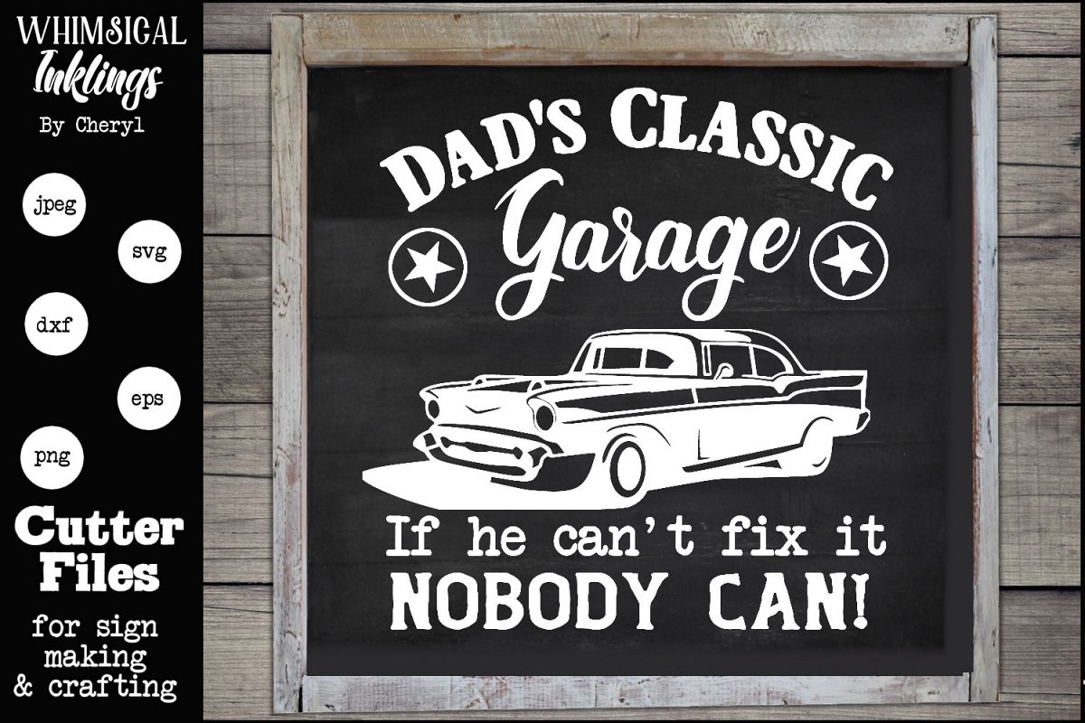 Dads Classic Garage 2 SVG example image 1