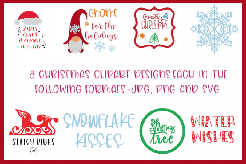 CHRISTMAS WINTER CLIPART BUNDLE example image 1