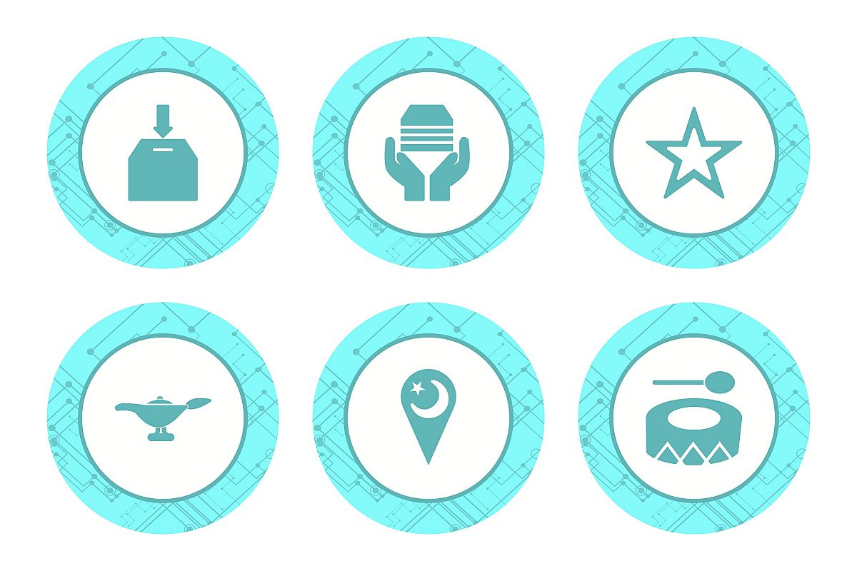 Set Of Ramadan Icons example image 1