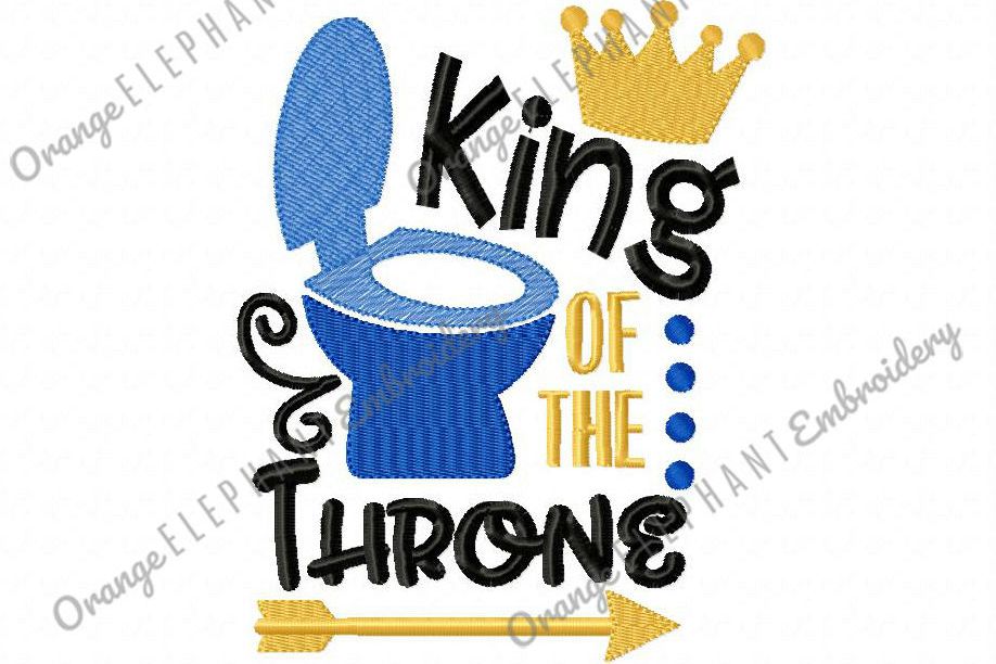 King Of the Throne Unique Urban Machine Embroidery Design digital File example image 1