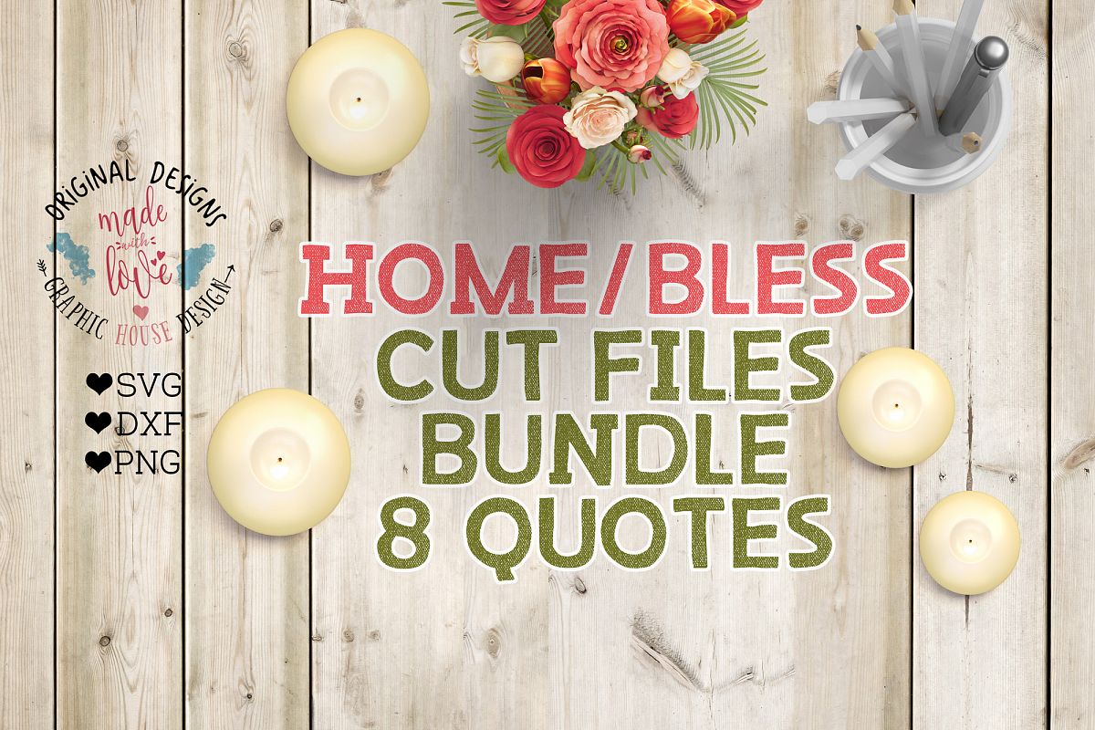 Download Family/Home Cutting Files Bundle SVG, DXF, PNG