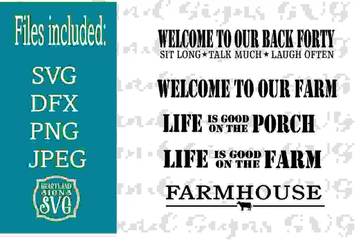 Farm Large Sign Bundle SVG example image 1