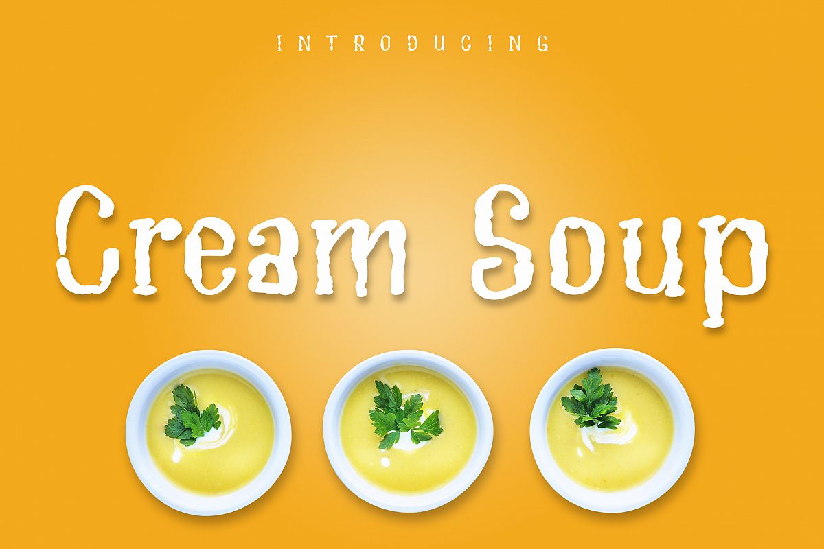 Cream Soup | Sauce Made Font example image 1