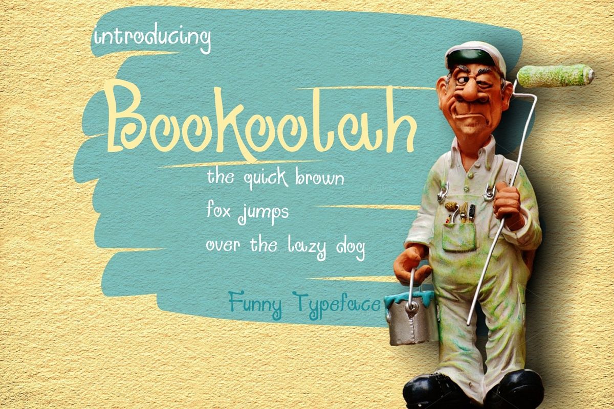 Bookolah CURLY font example image 1