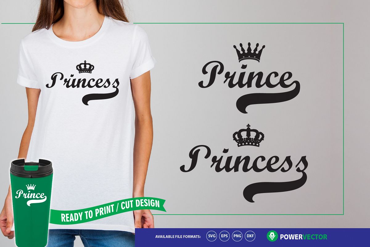 Prince & Princess - Crafts making SVG Files example image 1
