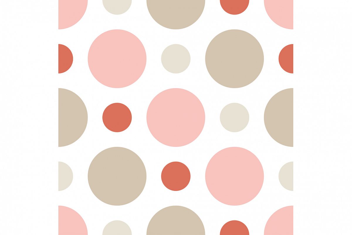 Seamless vector background with decorative circles. Print. Cloth design, wallpaper. example image 1