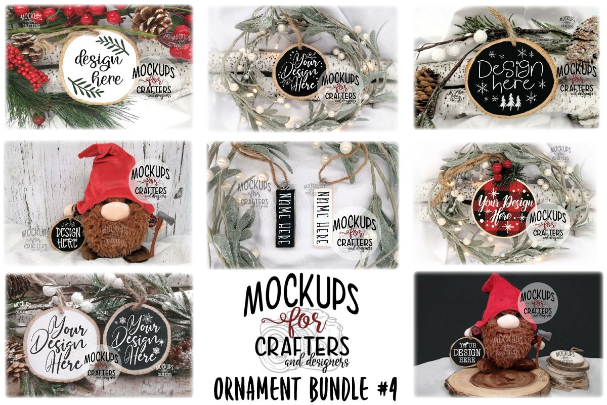 Ornament Bundle #4 - EIGHT ORNAMENT MOCK-UPS example image 1