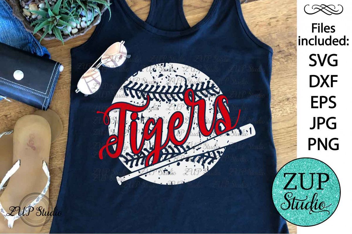 Tigers Baseball Digital Cutting files svg file 239 example image 1