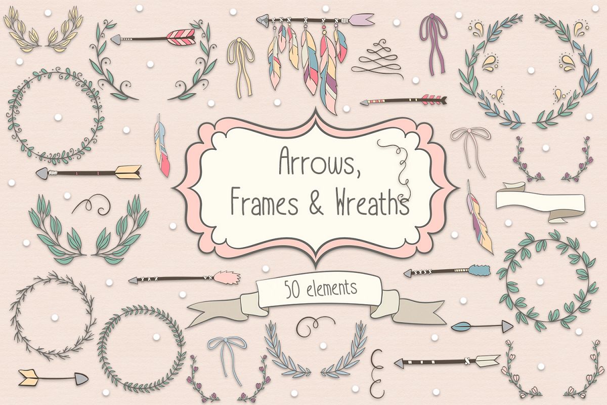 Arrows, Frames and Wreaths example image 1