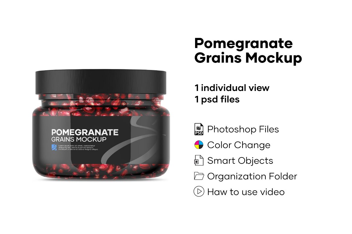 Pomegranate Grains Mockup example image 1