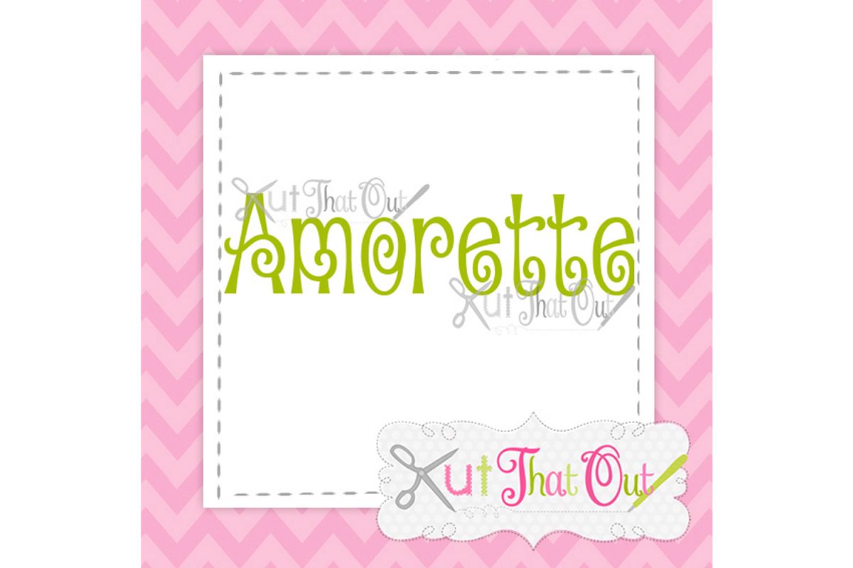 EXCLUSIVE Amorette Font SVG & DXF Cut File example image 1