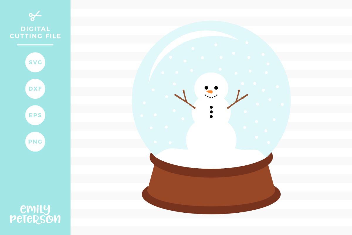 Snow Globe SVG DXF EPS PNG example image 1