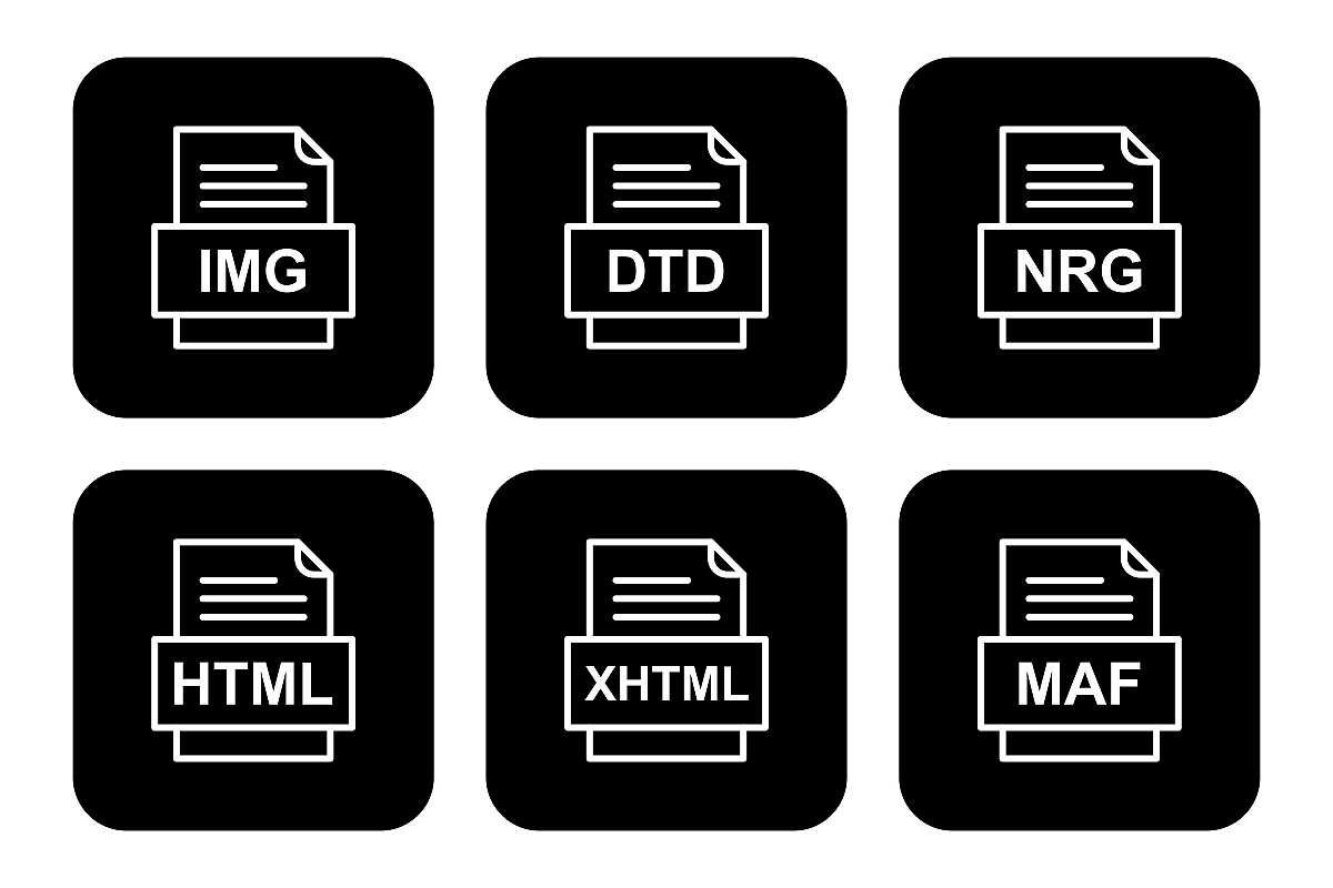 Set Of File Formats Icons example image 1