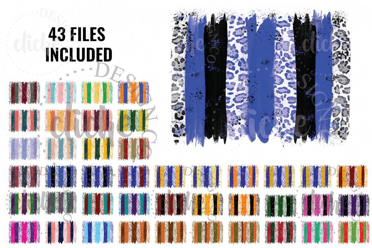 Paint Stroke Sublimation Design Background Bundle example image 1