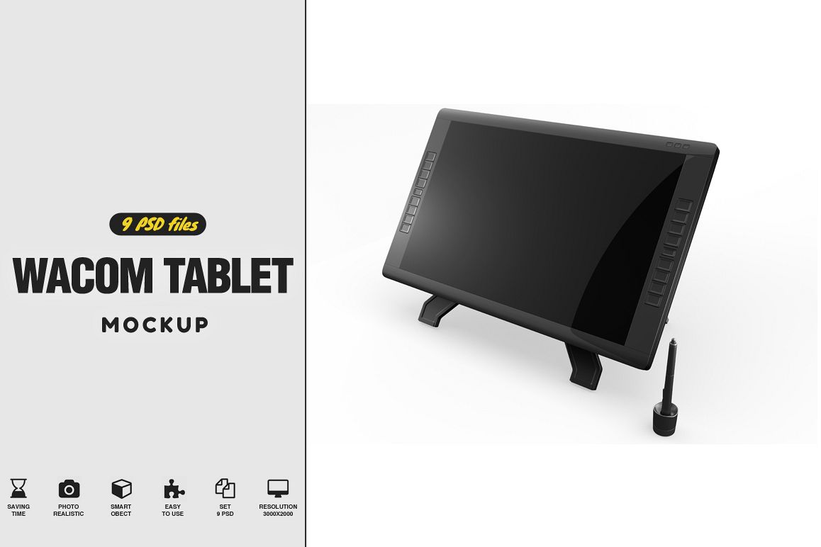 Wacom Graphic Screen Tablet Mockup example image 1