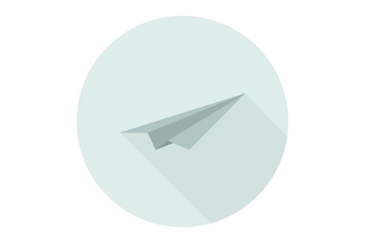 Paper plane icon example image 1