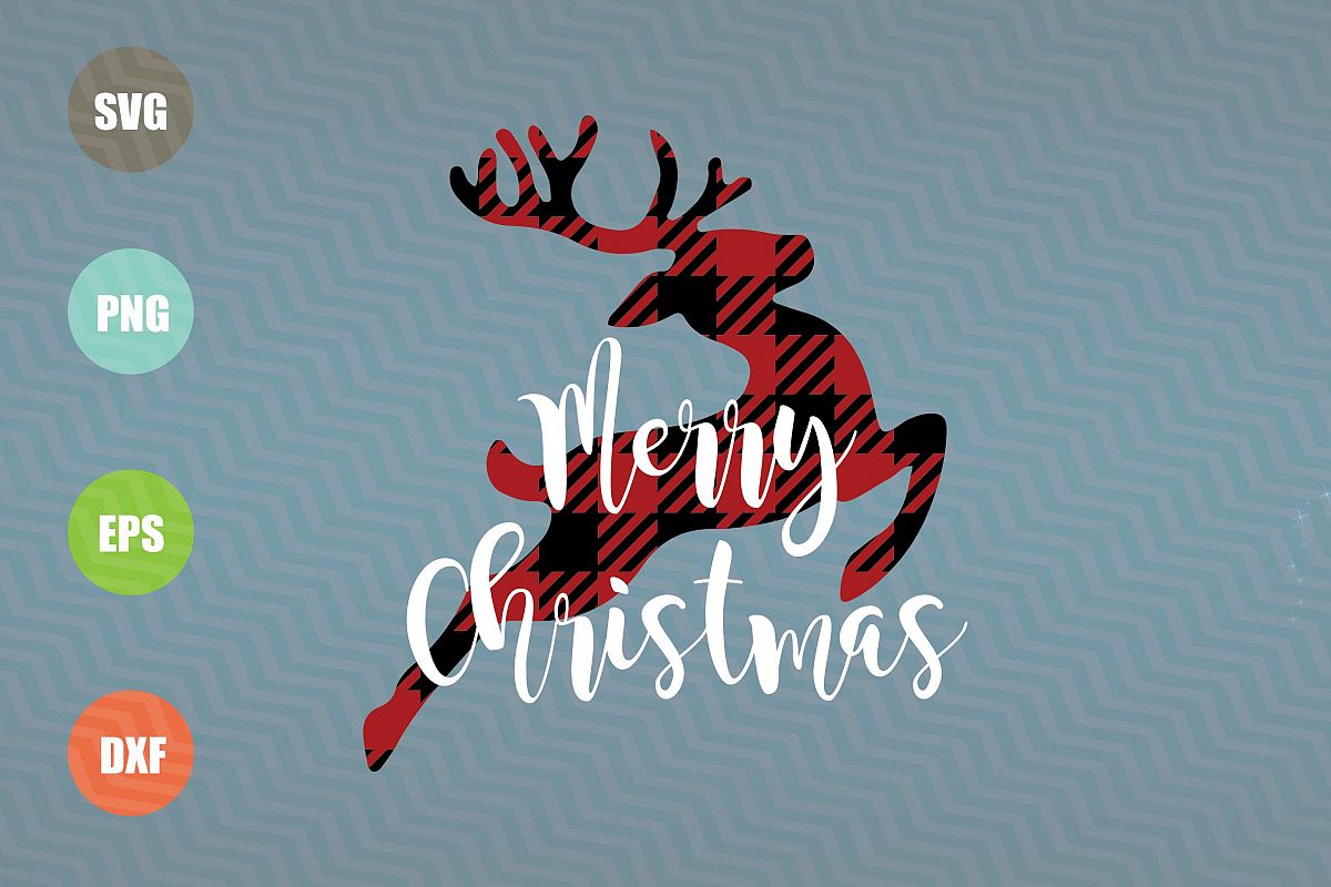 Merry Christmas Reindeer SVG (388389) | SVGs | Design Bundles