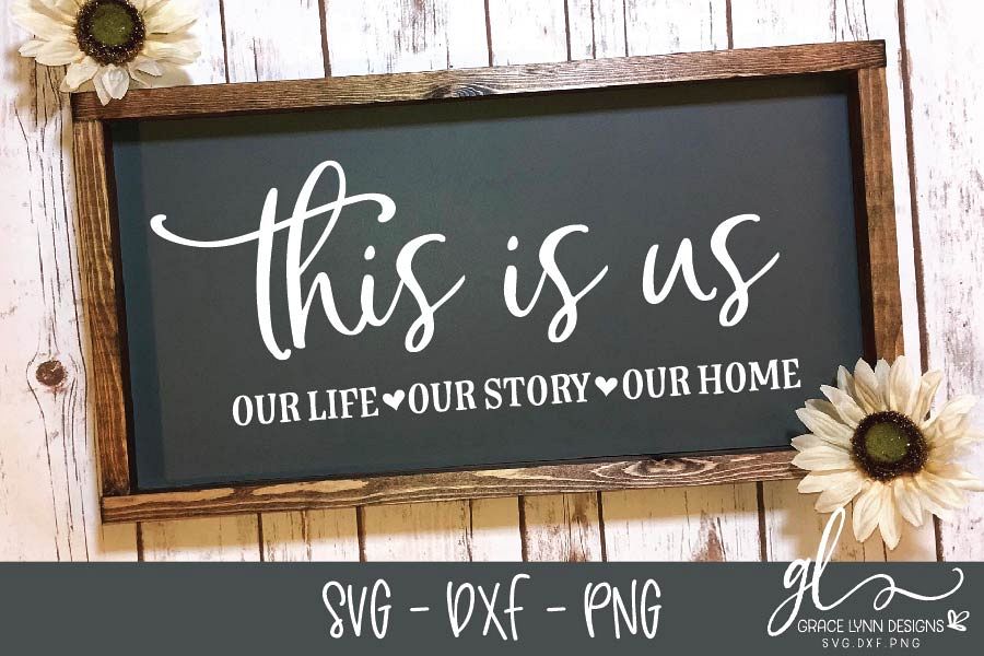 This Is Us - Digital Cut File - SVG, DXF & PNG example image 1