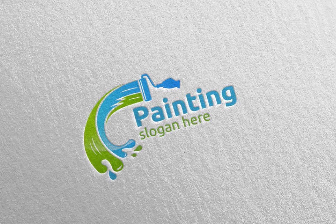 Splash Painting Vector Logo Design