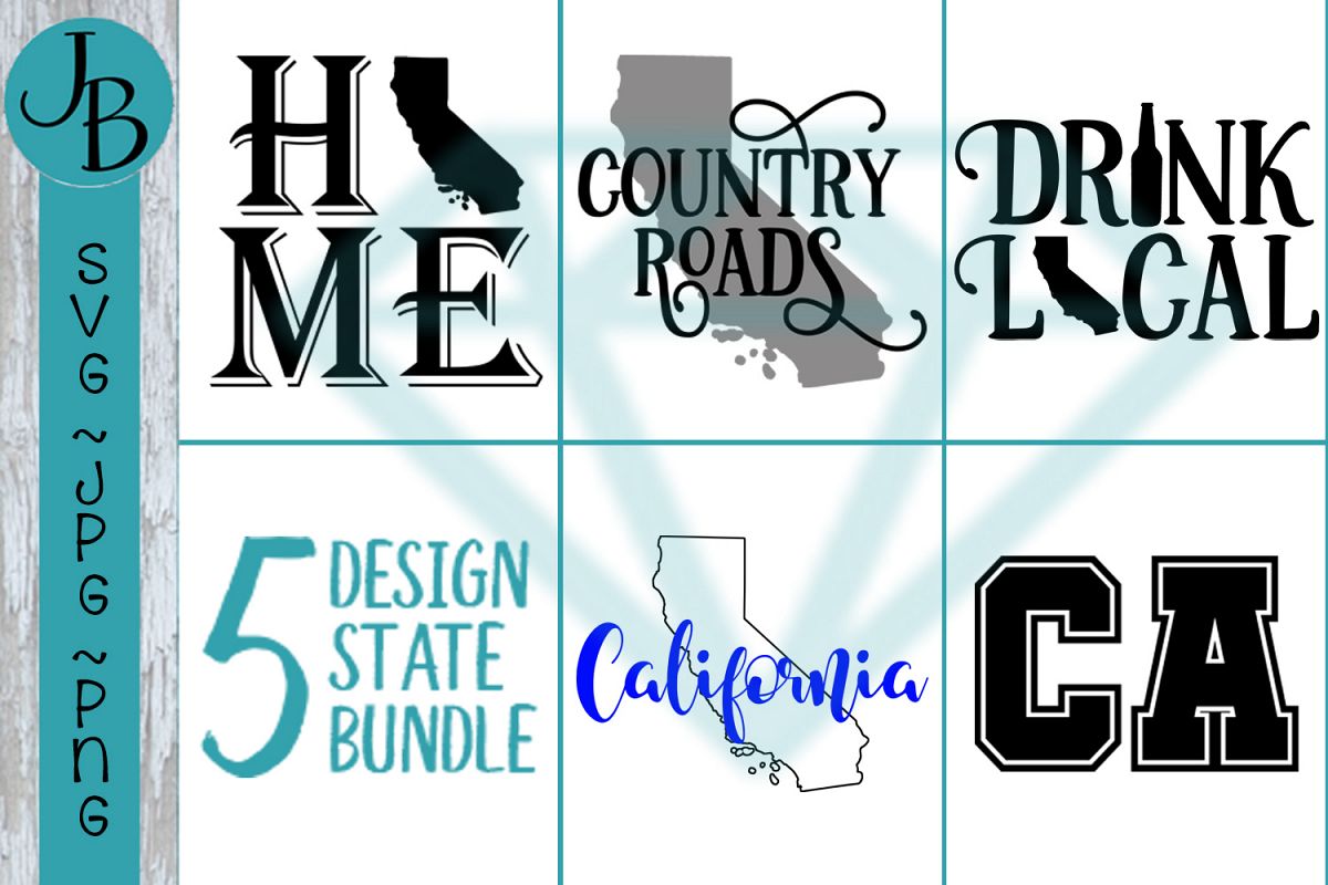 California State Pride Bundle, CA SVG Bundle example image 1