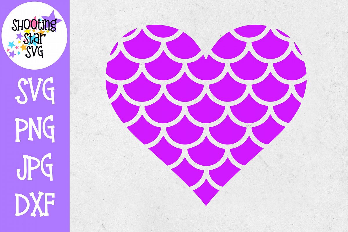 Download Mermaid Scales Heart - Mermaid SVG - Children's SVG ...