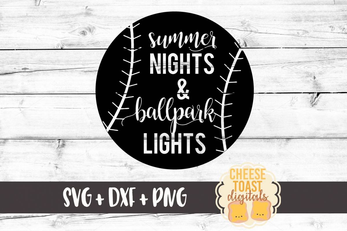 Download Summer Nights & Ballpark Lights - Baseball SVG