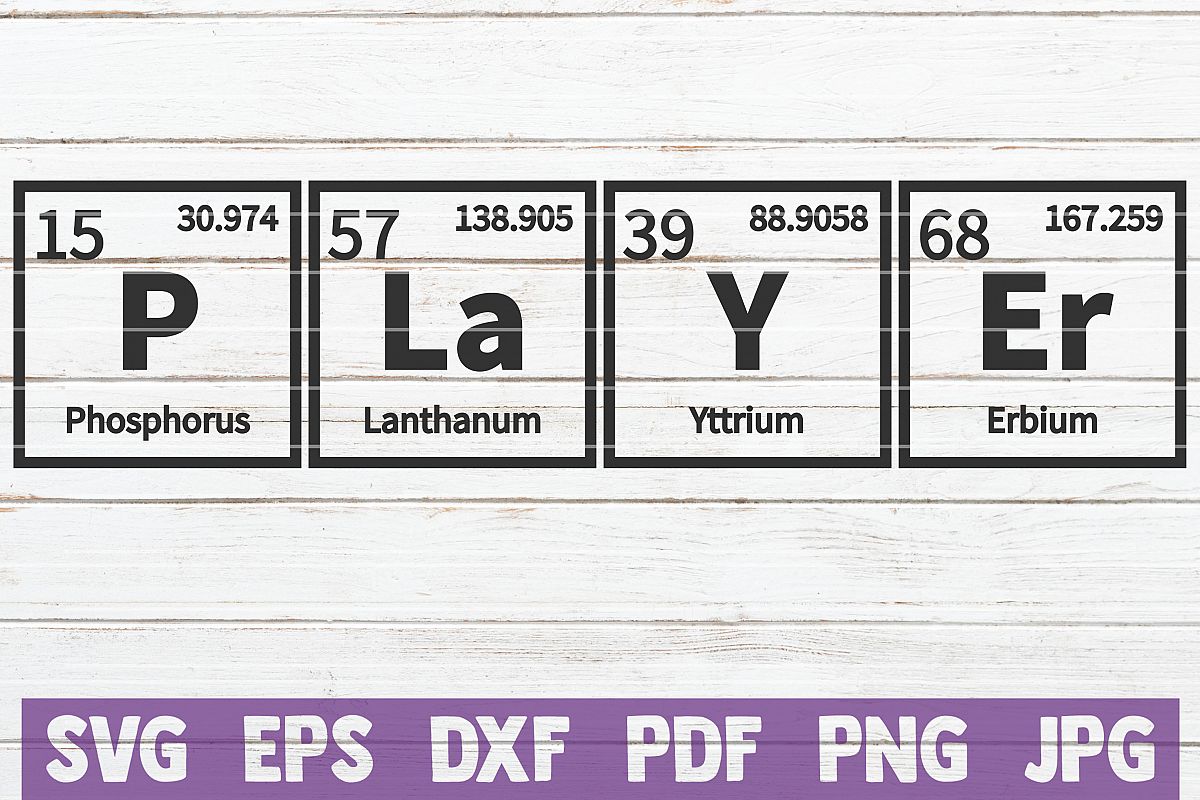 Player Periodic Table SVG Cut File | commercial use example image 1