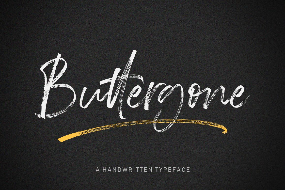 Buttergone Brush Font example image 1
