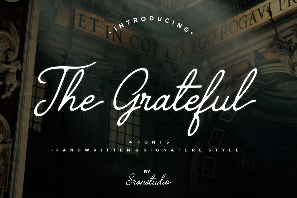 The Grateful Script | 4 Fonts example image 1