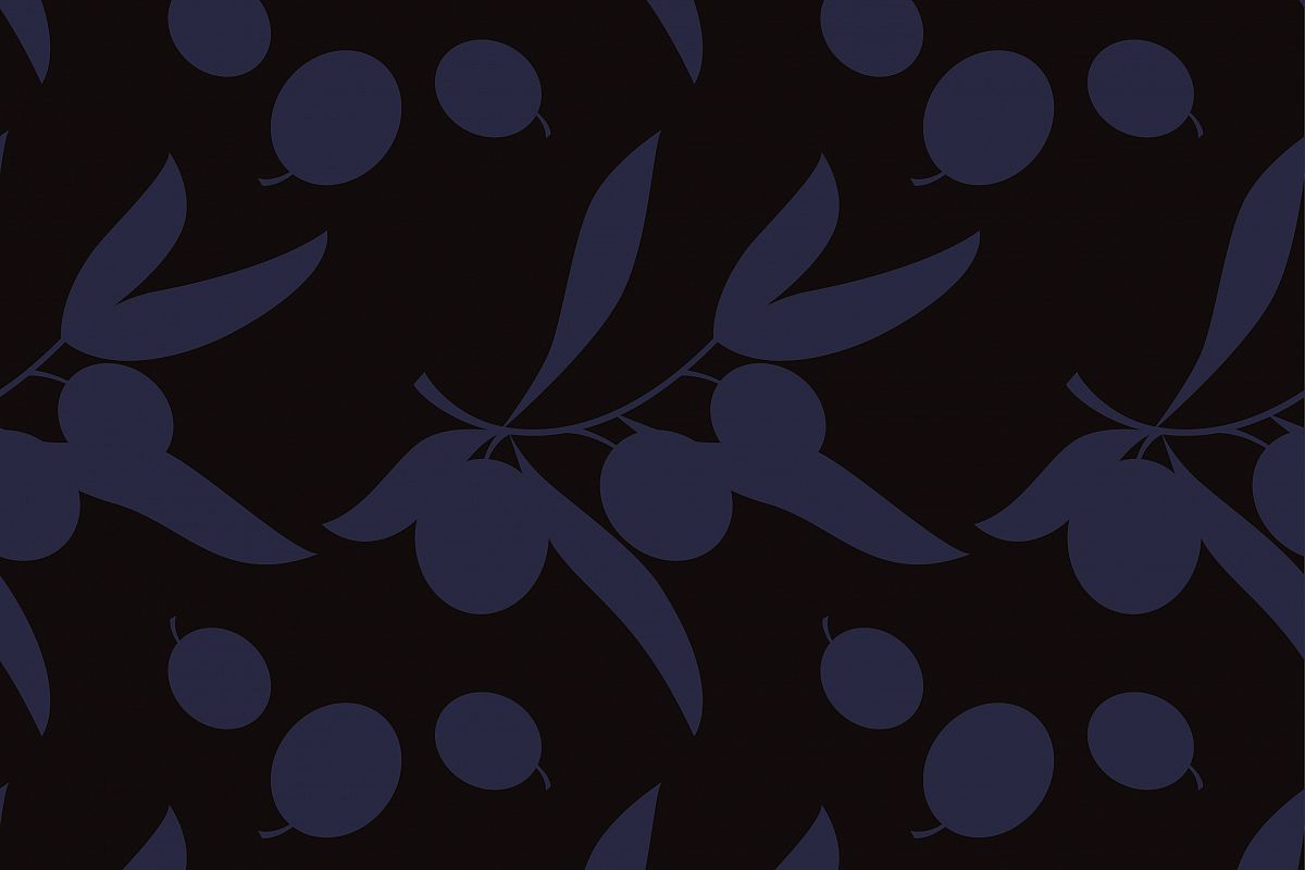 Seamless pattern with olive branches. Retro decorative texture background. example image 1